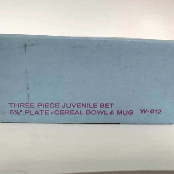 Table Talk World Wide Arts 3Pc Vintage Childrens Dining Set Cat Porcelain 1973 - Picture 10 of 10